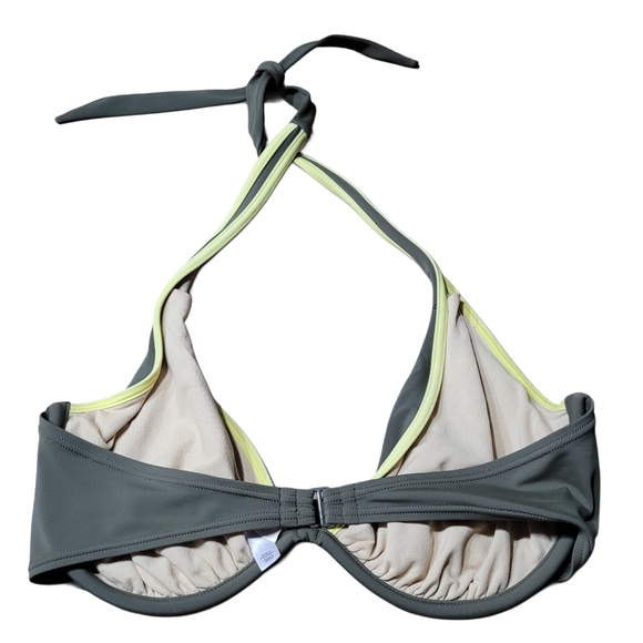 Victoria's Secret Olive Green Bikini Top with Yellow Trim And Skort Bottom - Picture 9 of 11